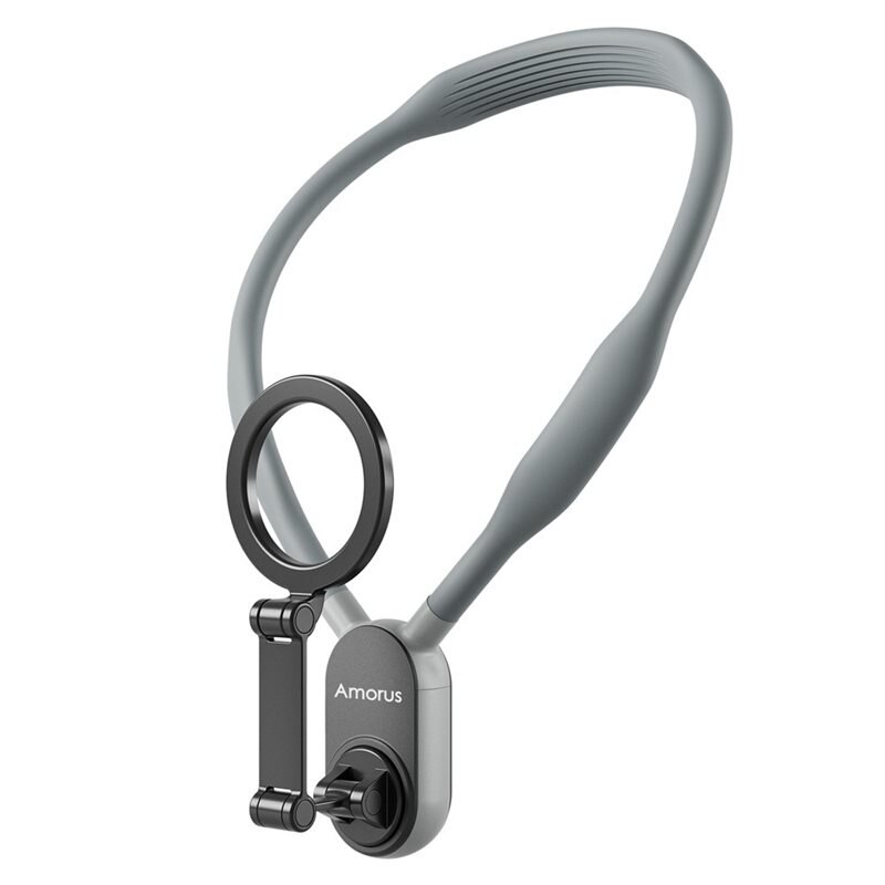 Amorus Universal MagSafe puhelinpidike niskatuki harmaa