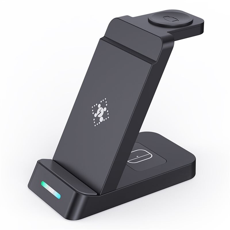 Langaton 3-in-1-latausasema Apple musta