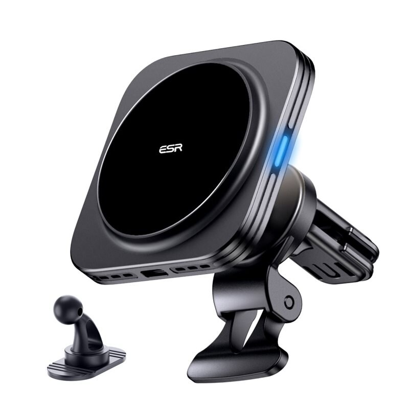 ESR Qi2 HaloLock Langaton Autolaturi musta