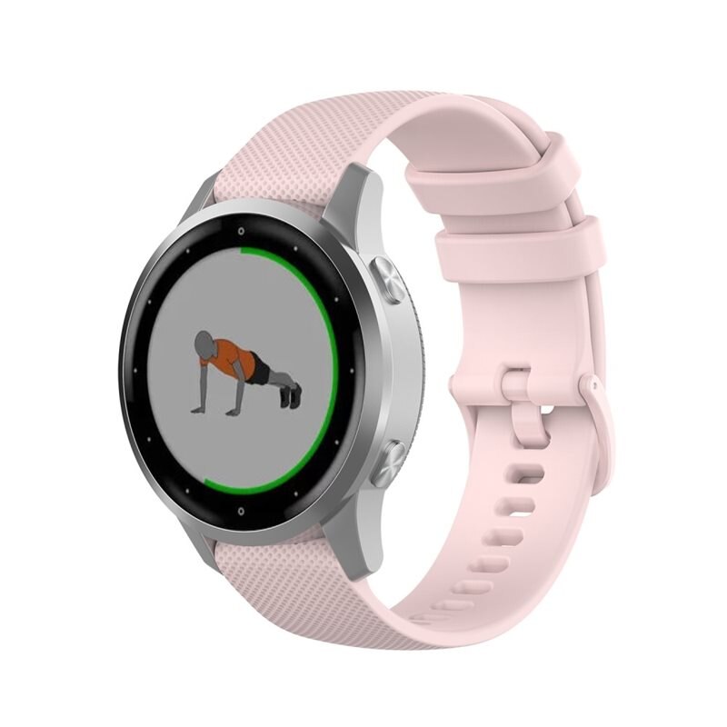 Silikoniranneke Garmin Vivoactive 4s Vaaleanpunainen