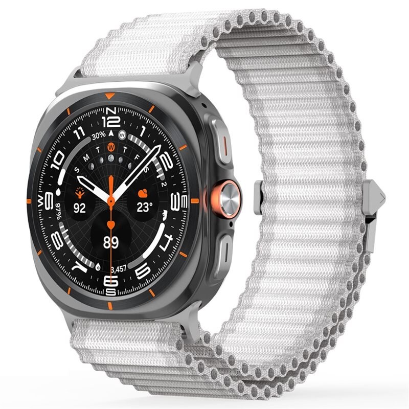 Dux Ducis Active Nylon Ranneke Samsung Galaxy Watch Ultra 47mm Valkoinen