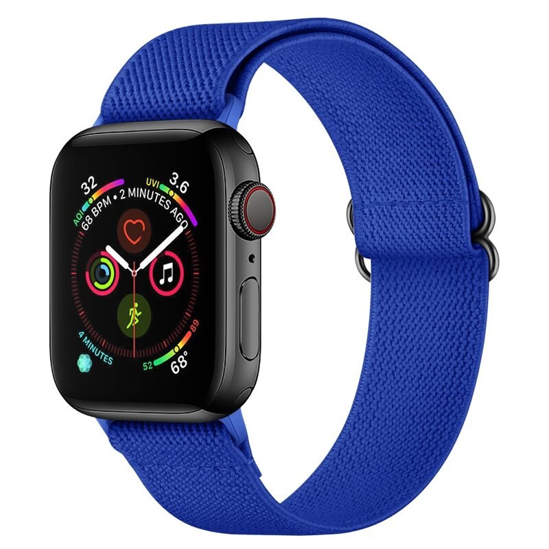 Nailonranneke Apple Watch Series 4-6 44mm Sininen