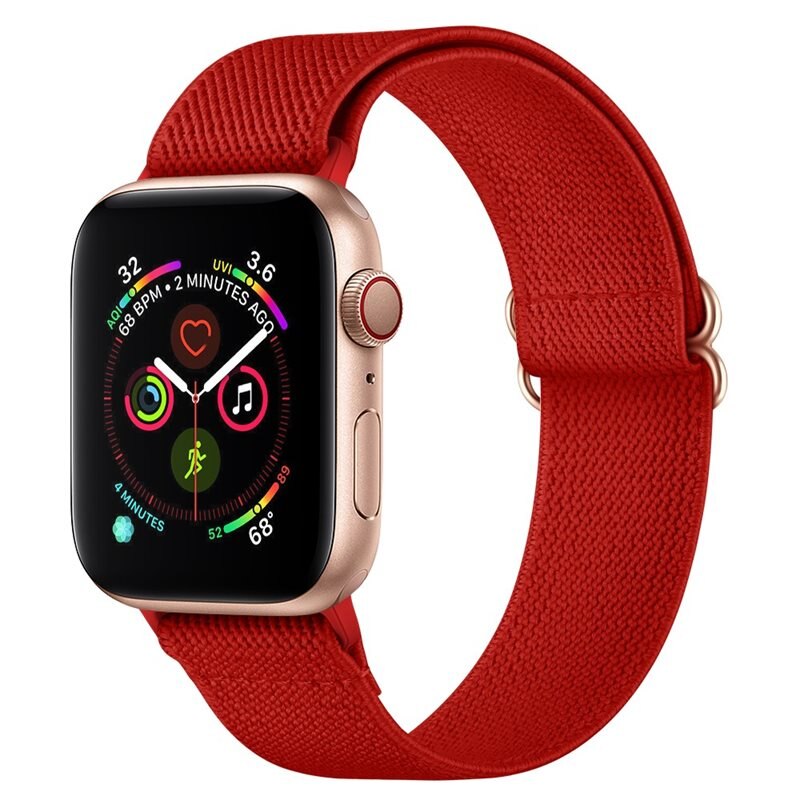 Nailonranneke Apple Watch Series 8 45mm Punainen