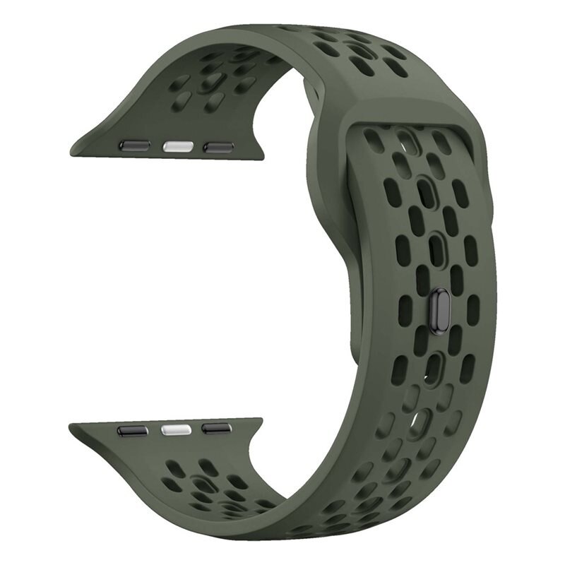 Silikoniranneke Urheilu Apple Watch Series 10 46mm Tummanvihreä