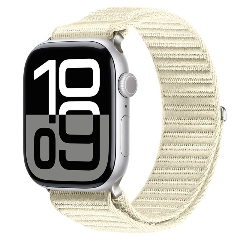 Dux Ducis Nylon Ranneke Apple Watch Series 10 42mm Valkoinen