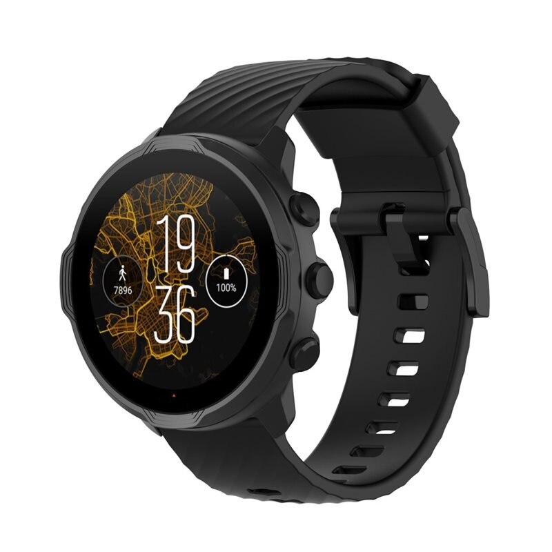 Silikoniranneke 9 Baro/Suunto 7/Suunto 9 Musta