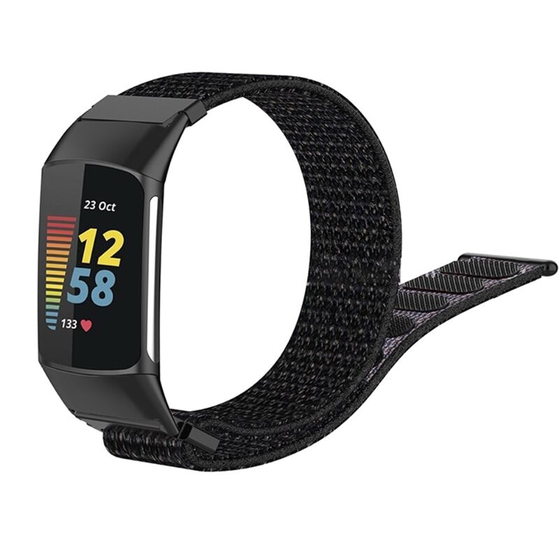 Nailonranneke Fitbit Charge 5 Musta