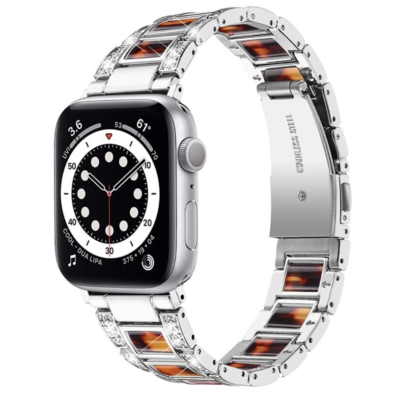 Diamond Bracelet Apple Watch SE 44mm Silver Coffee - Ranneke