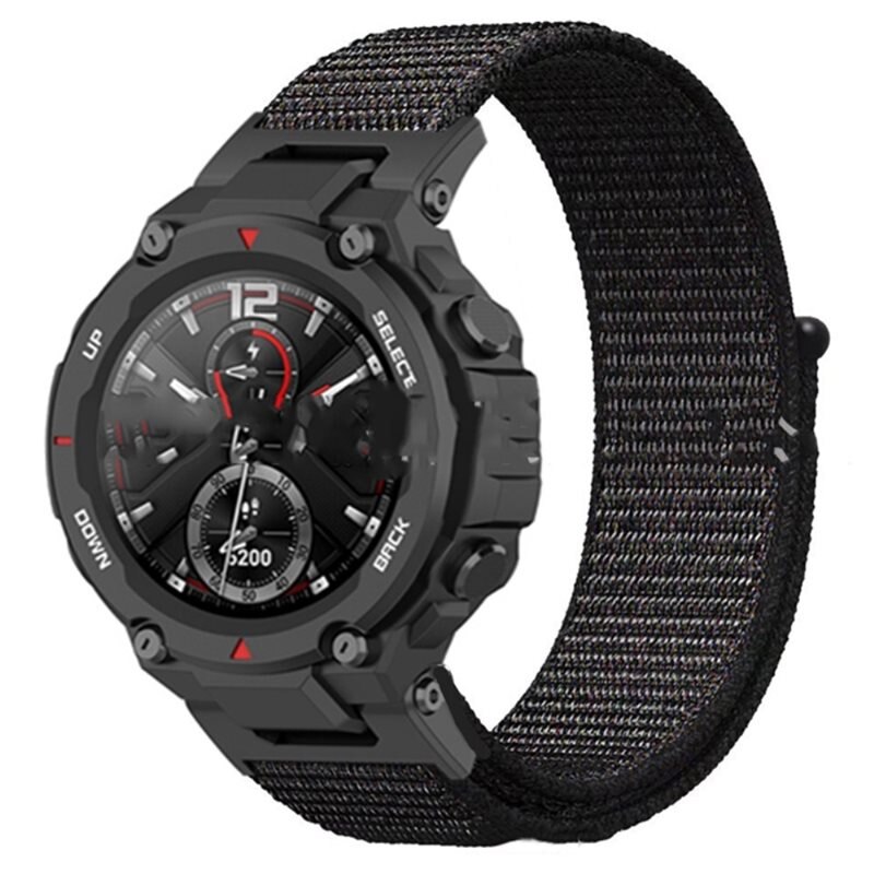 Nailonranneke Amazfit T-Rex Pro/T-Rex Musta