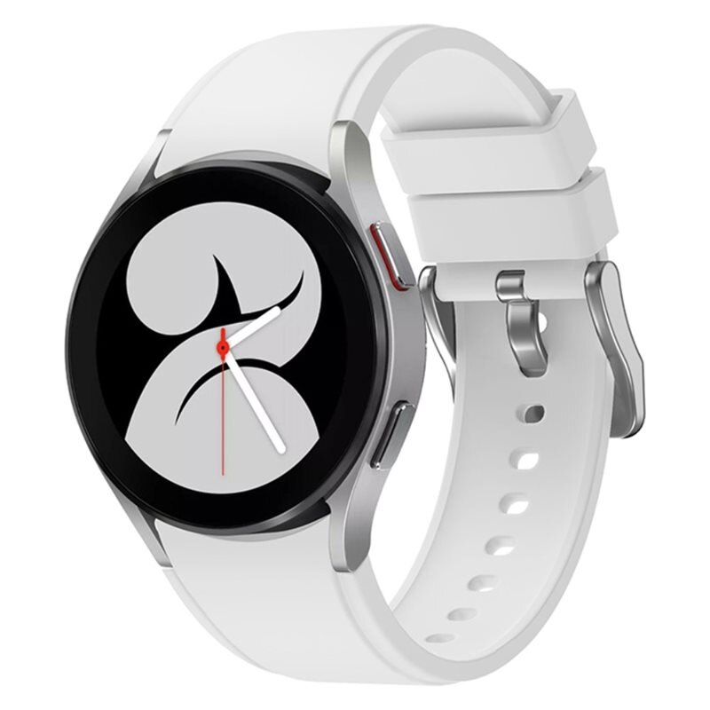 Full Fit Silikoniranneke Samsung Galaxy Watch FE valkoinen