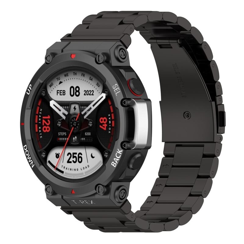 Metalliranneke Amazfit T-Rex 2 Musta