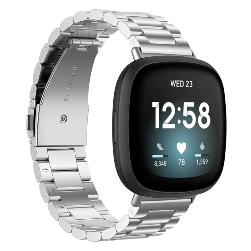 Metalliranneke Fitbit Sense/Versa 3 Hopea