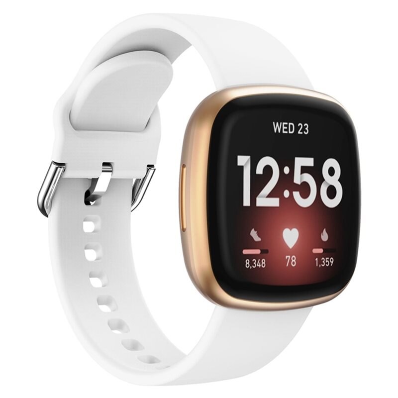 Silikoniranneke Fitbit Versa 4 Valkoinen