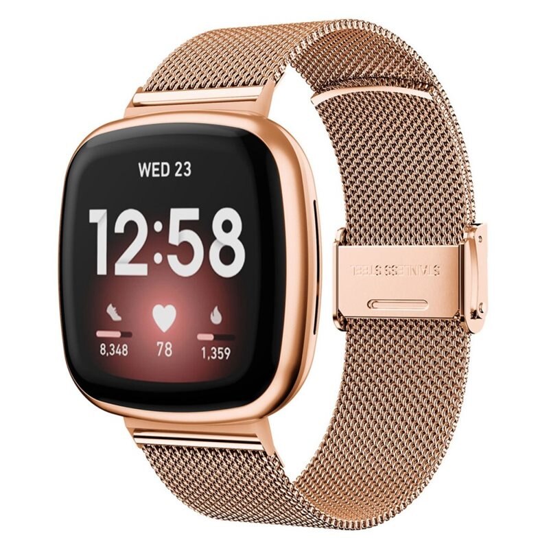 Mesh Bracelet Fitbit Sense/Versa 3 Ruusukulta