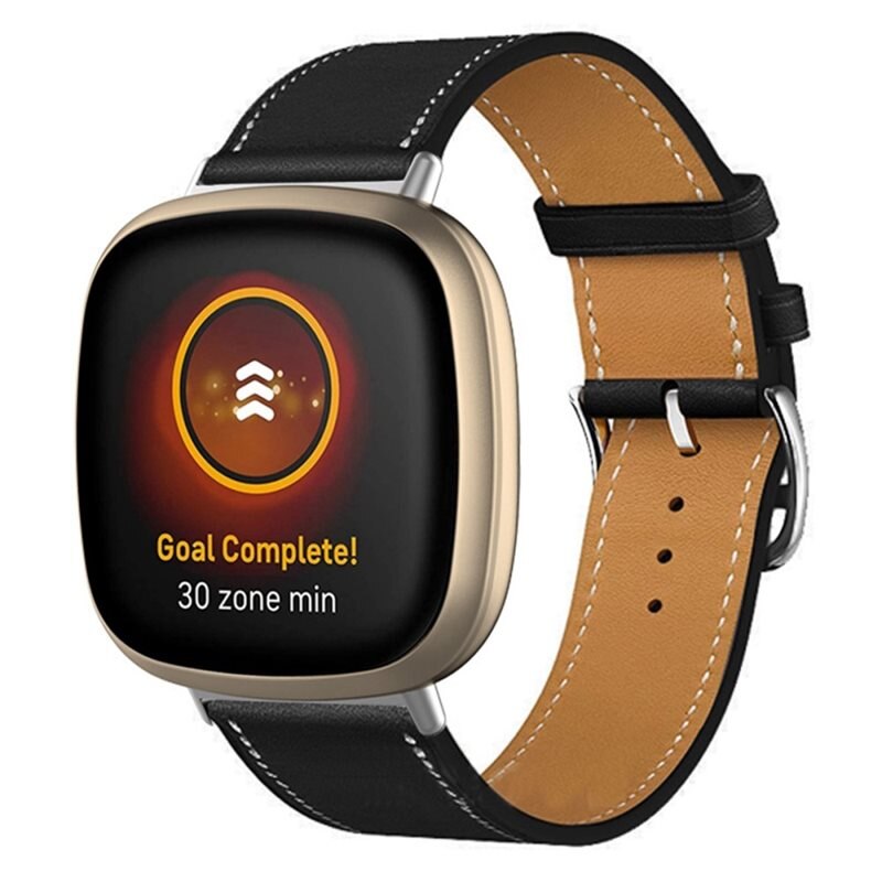 Nahkaranneke Fitbit Sense 2 Musta
