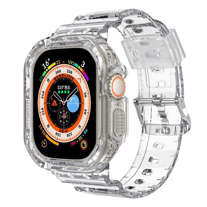 Apple Watch Ultra 49mm Crystal Kuori+Ranneke kirkas