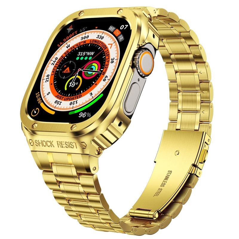 Apple Watch 45mm Series 7 Full Metal Ranneke kulta