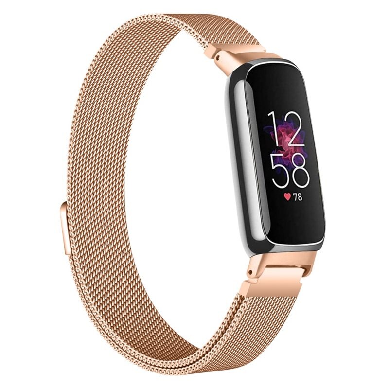 Ranneke Milanese Fitbit Inspire 3 Ruusukulta