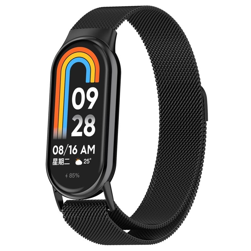 Ranneke Milanese Xiaomi Smart Band 8 Musta