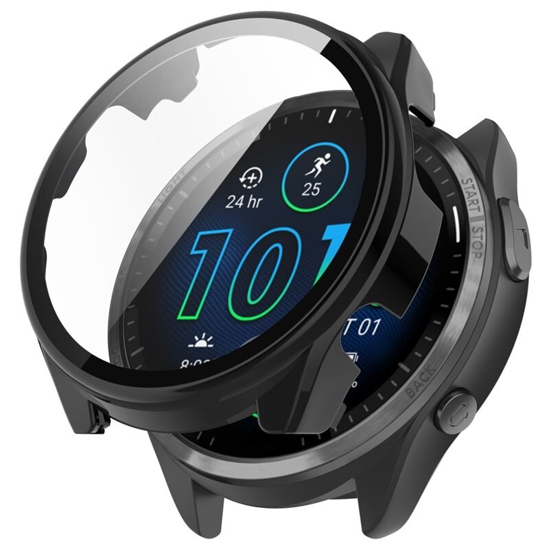 Full Cover Case Garmin Forerunner 965 Musta