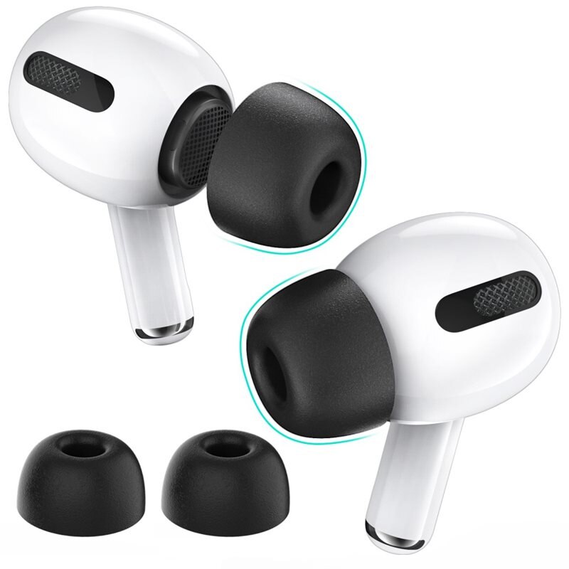 Ahastyle Memory Foam Ear Tips AirPods Pro 2 musta (Large)