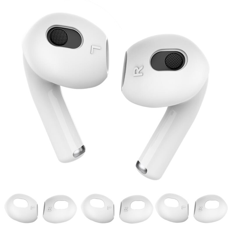 Ahastyle Earpads Silikoni (3-pack) Apple AirPods 3 valkoinen