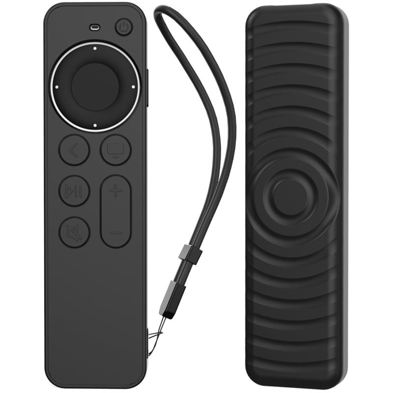 Ahastyle Silikonikotelo Apple TV Siri Remote 2nd Gen musta