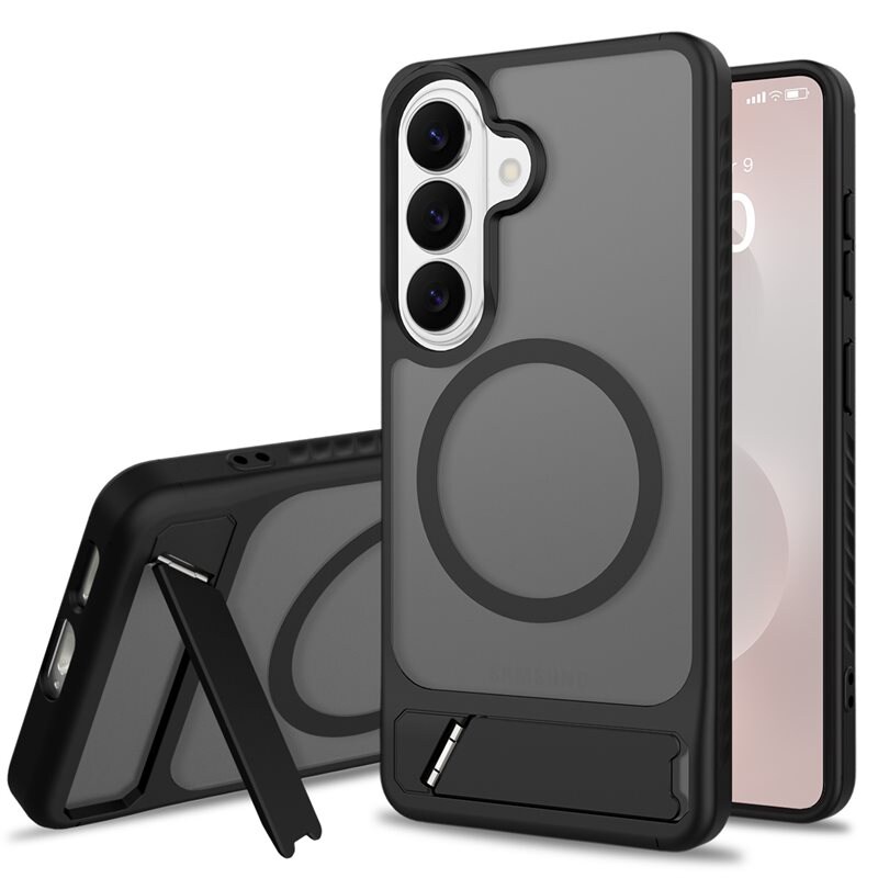 Magneettinen suojakuori jalustalla Samsung Galaxy S26 Musta