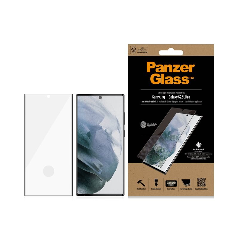 PanzerGlass Samsung Galaxy S22 Ultra Screen Protector Ultra Wide Fit