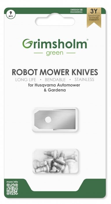 Grimsholm 9 kpl Robottiruohonleikkurin terä Husqvarna Automower 310 Mark II