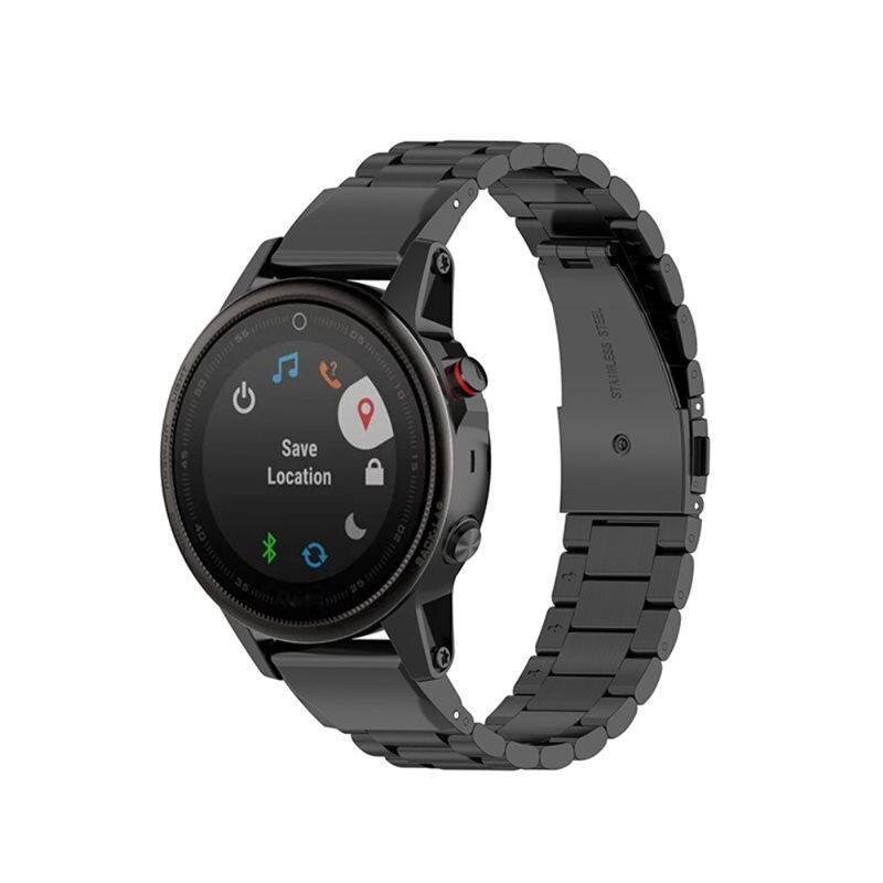 Metalliranneke Garmin Epix Pro 42mm Gen 2 Musta
