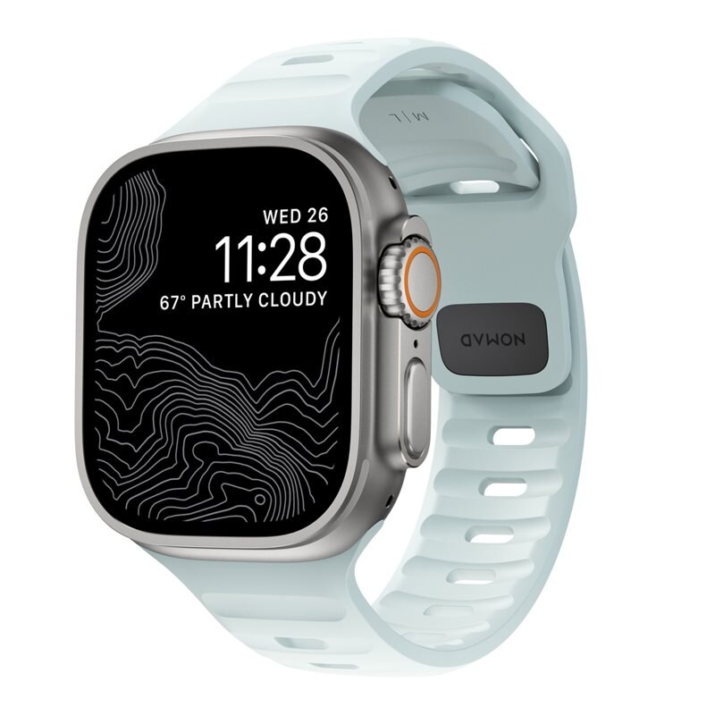Nomad Apple Watch Ultra 49mm 1st Gen Sport Band Icy Blue Glow - Limited edition - Ranneke