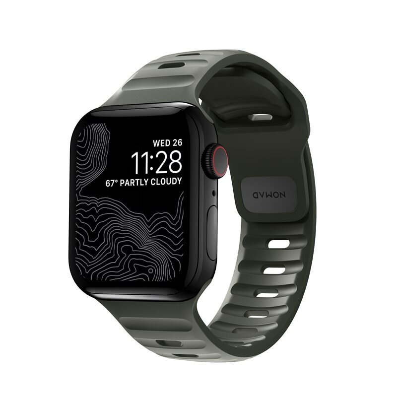 Nomad Apple Watch Series 10 42mm Sport Band Ash Green - Ranneke