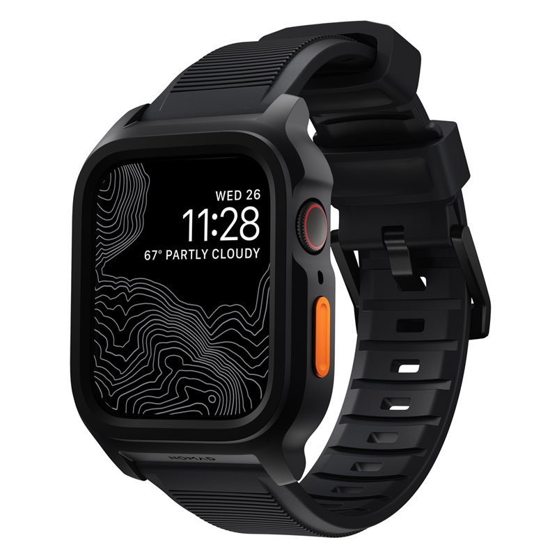 Nomad Apple Watch 45mm Series 8 Rugged Case Black