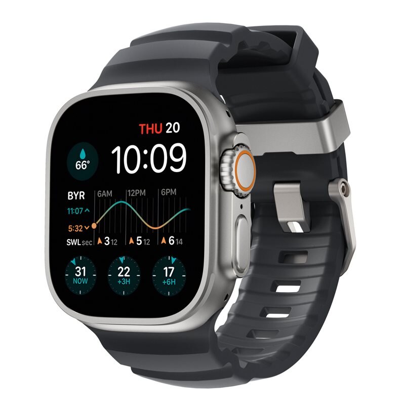 Nomad Apple Watch Series 8 45mm Rocky Point Band Storm (Natural Hardware)
