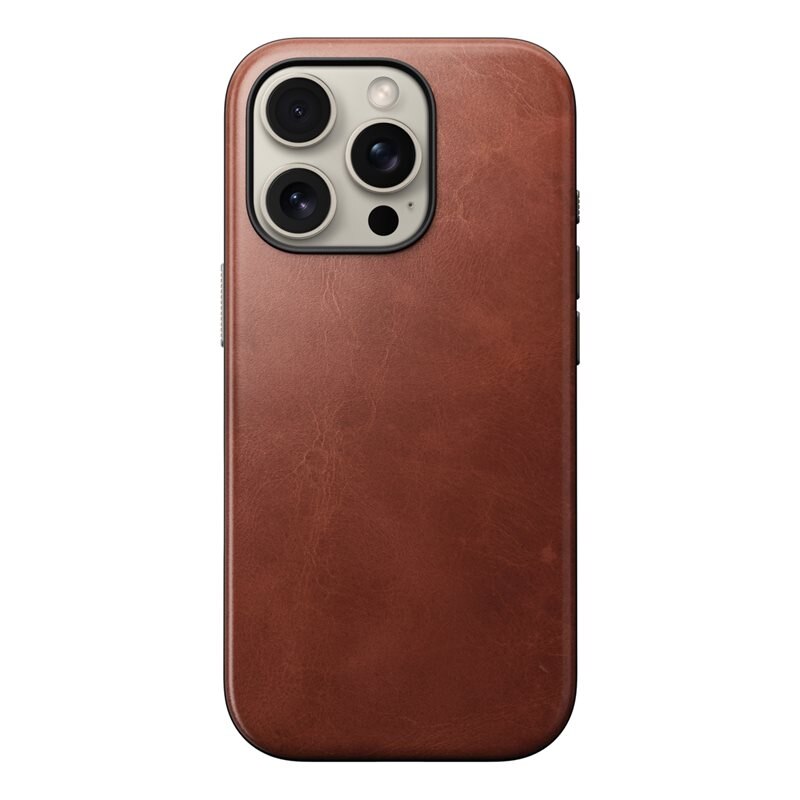 Nomad iPhone 16 Pro Modern Case Horween Leather MagSafe Olde Dublin - Suojakuori