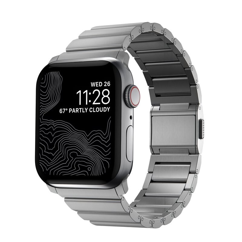 Nomad Titanium Band Apple Watch 41mm Series 7 Silver - Ranneke