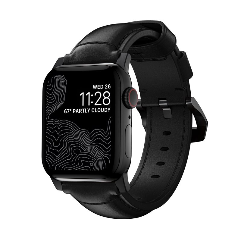 Nomad Traditional Band Apple Watch 38mm Black (Black Hardware) - Ranneke