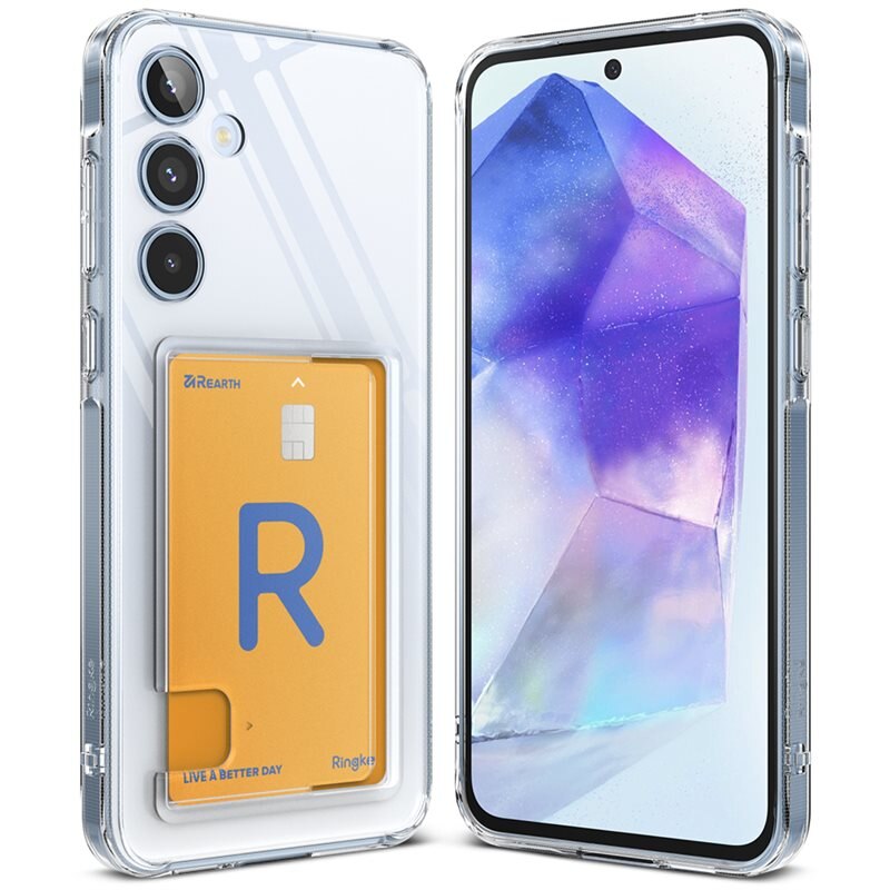 Ringke Fusion Card Case Samsung Galaxy A55 Clear - Puhelimen kuoret - Paikat korteille