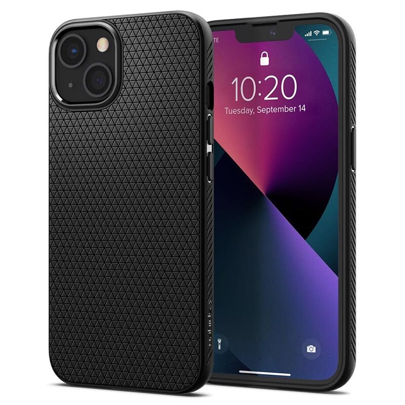 Spigen iPhone 13 Mini Case Liquid Air Black - Puhelimen kuoret