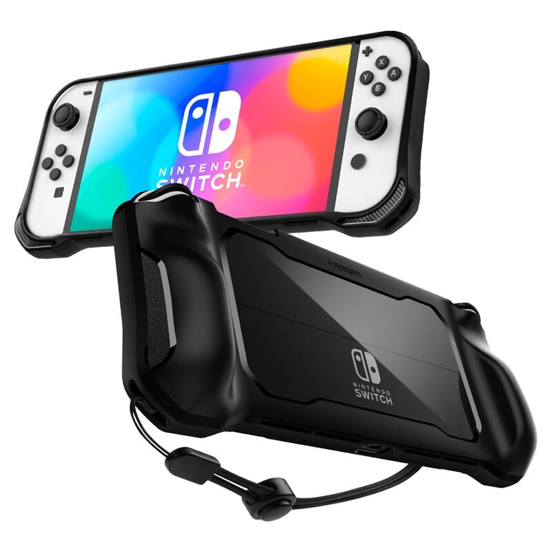 Spigen Nintendo Switch OLED Case Rugged Armor Black