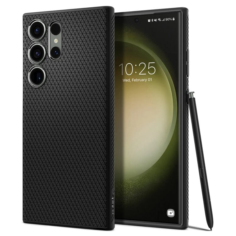 Spigen Samsung Galaxy S23 Ultra Case Liquid Air Black - Puhelimen kuoret