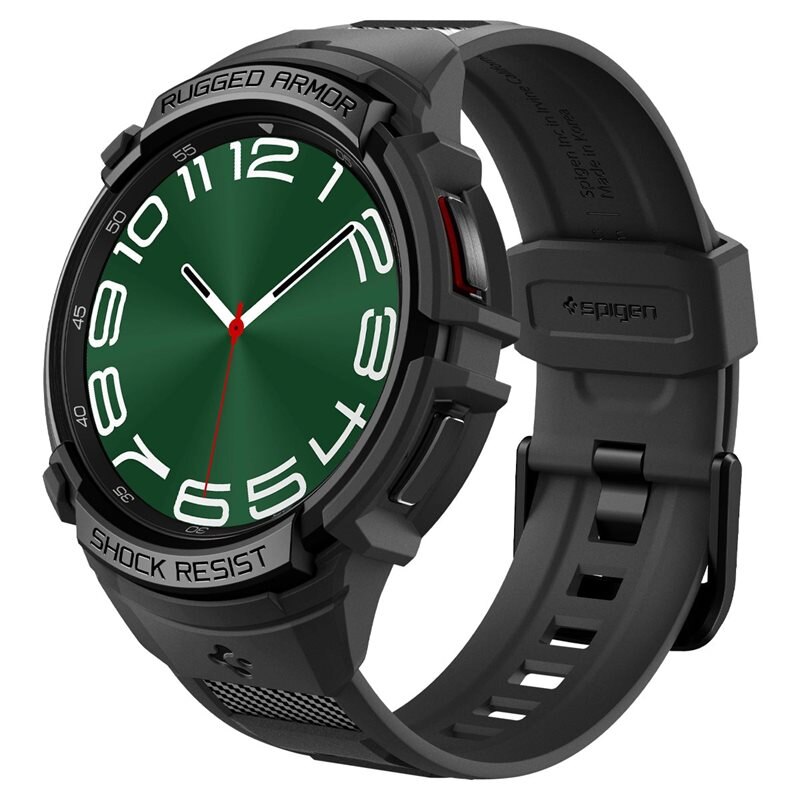 Spigen Samsung Galaxy Watch 6 Classic 47mm Case Rugged Armor Pro musta