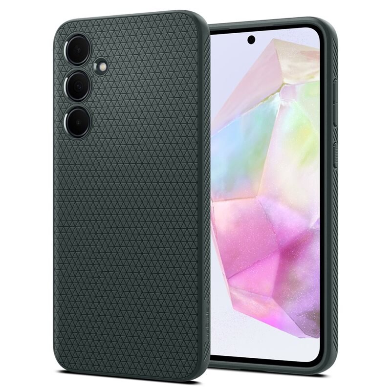 Spigen Samsung Galaxy A35 Case Liquid Air Abyss Green - Puhelimen kuoret