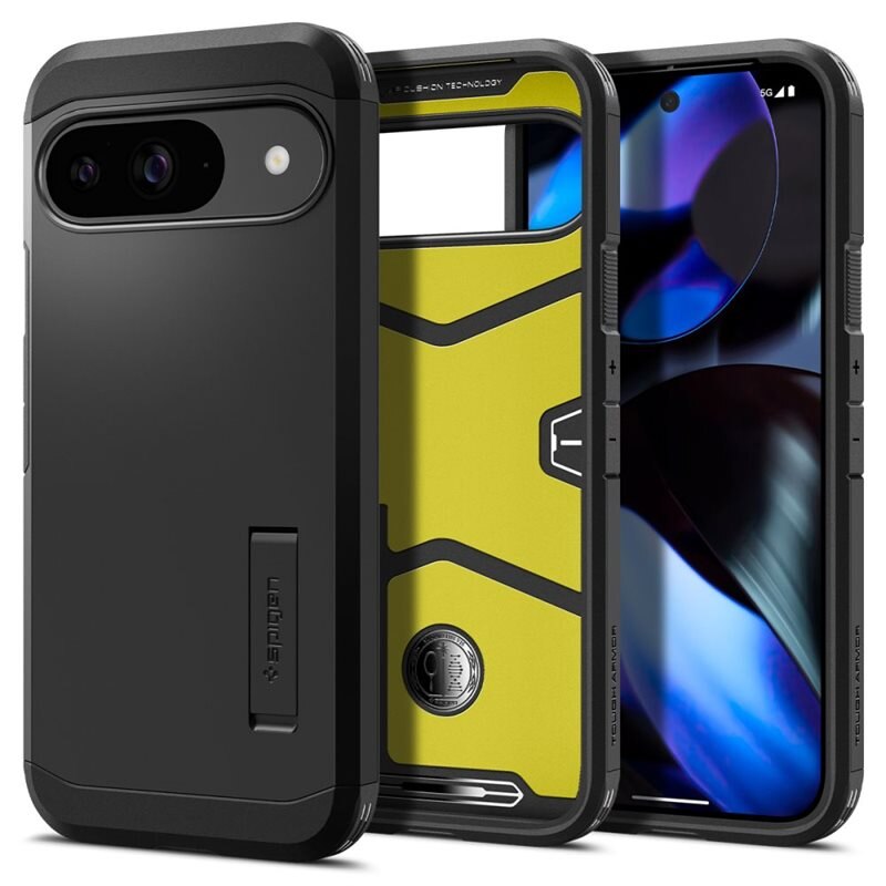 Spigen Google Pixel 9 Case Tough Armor Black - Puhelimen kuoret