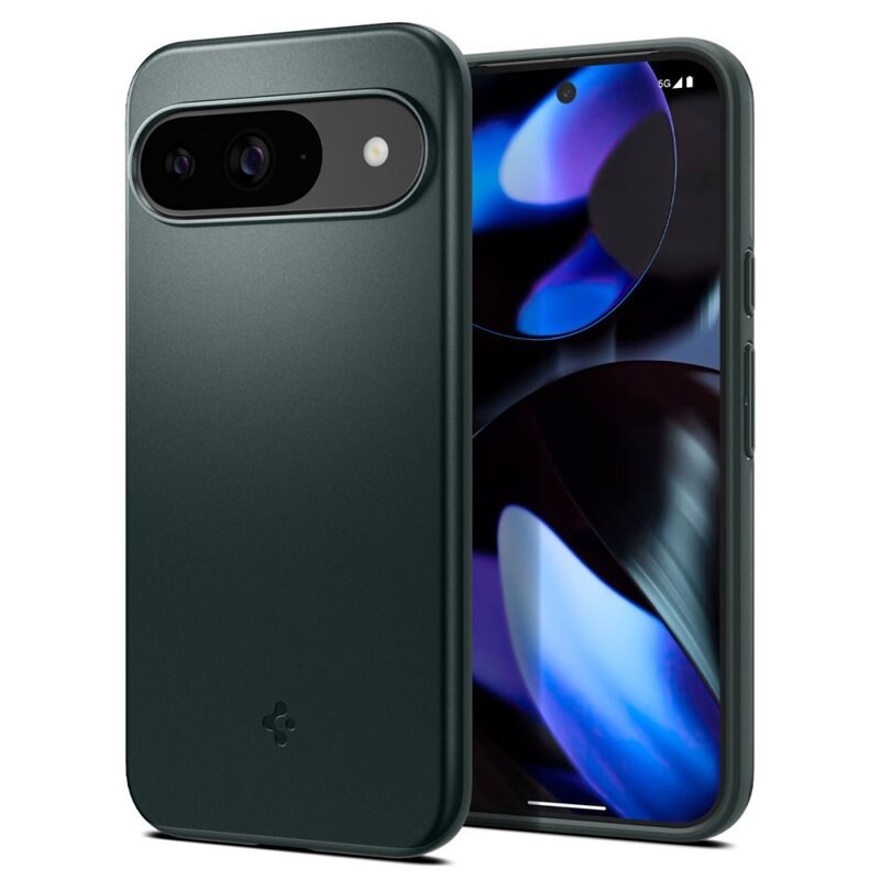 Spigen Google Pixel 9 Pro Case Thin Fit Abyss Green - Puhelimen kuoret