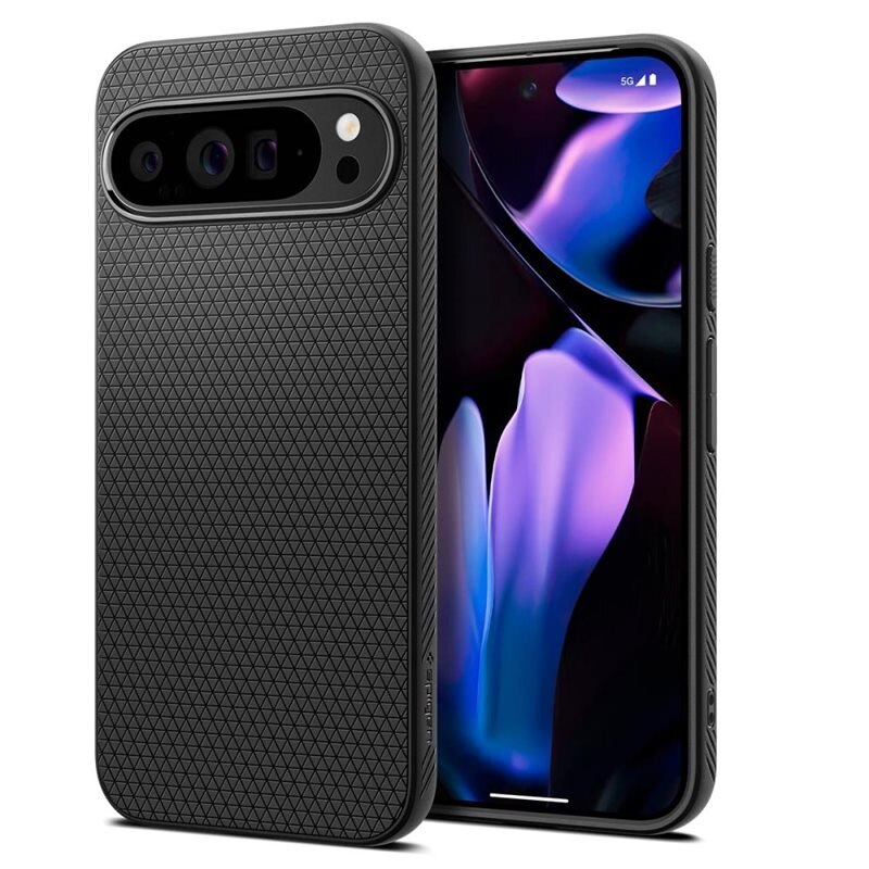 Spigen Google Pixel 9 Pro XL Case Liquid Air Matte Black - Puhelimen kuoret