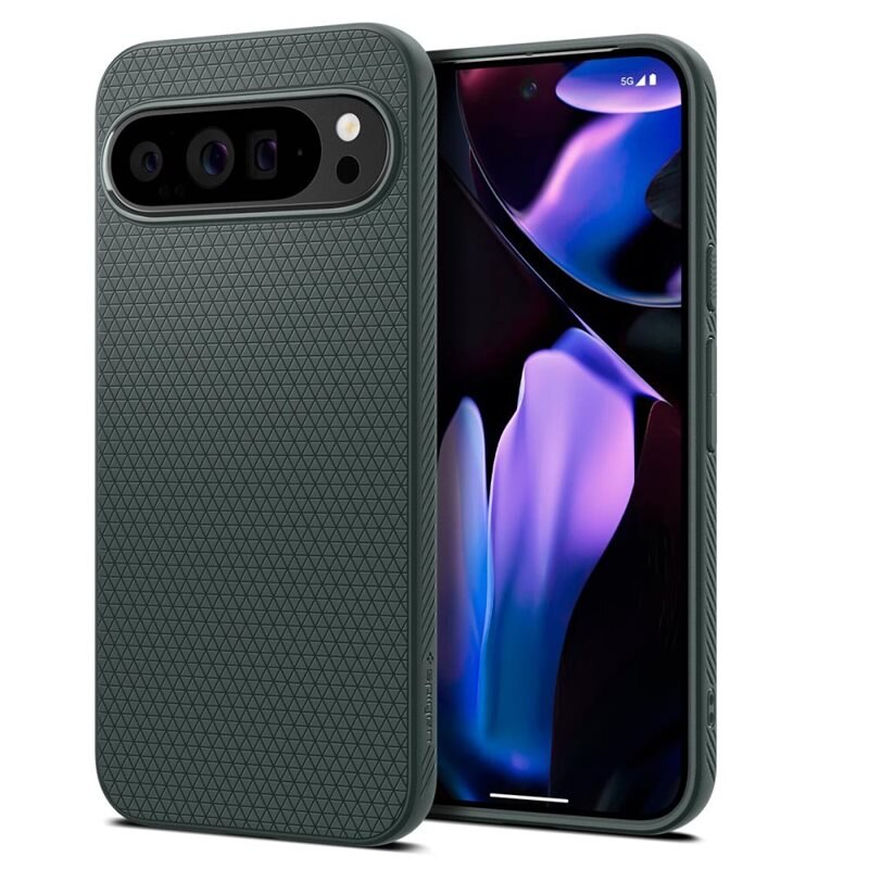 Spigen Google Pixel 9 Pro XL Case Liquid Air Abyss Green - Puhelimen kuoret