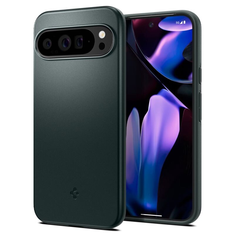 Spigen Google Pixel 9 Pro XL Case Thin Fit Abyss Green - Puhelimen kuoret