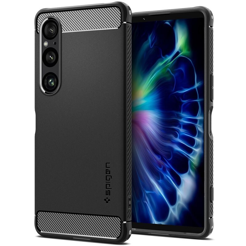 Spigen Sony Xperia 1 VI Case Rugged Armor Black - Puhelimen kuoret